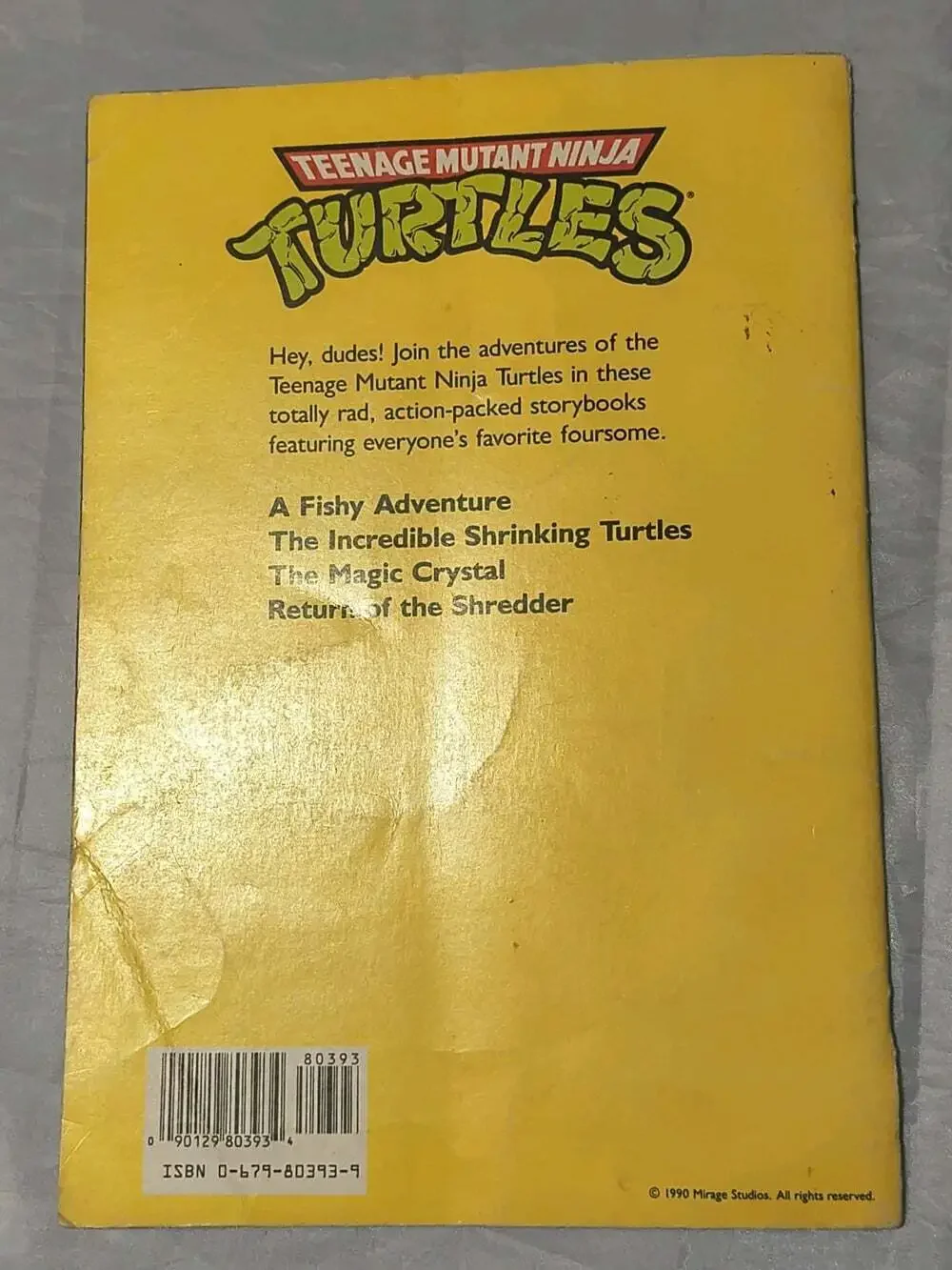 Teenage Mutant Ninja Turtles A Fishy Adventure PB 1990 Random House Illus 2412